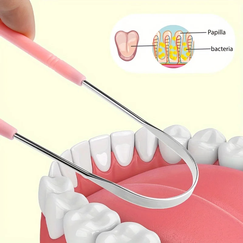 New Stainless Steel Tongue Scraper Oral Tongue Cleaner Brush Tongue Toothbrush Oral Hygiene High Quality Tounge Scraper