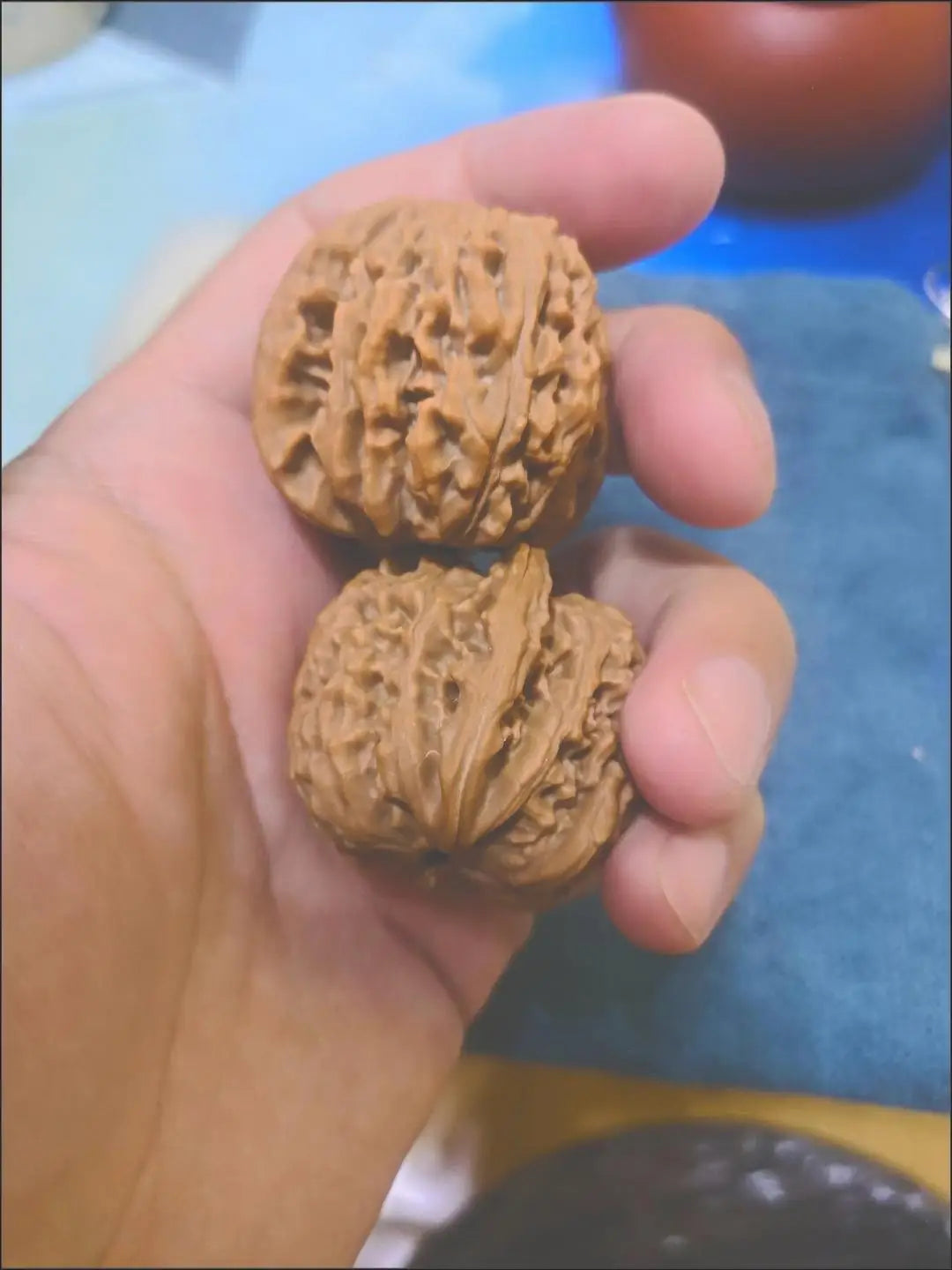 Palm Massage Chinese Walnuts A Pair Of Natural Wenwan Walnut Handball Health Care Grip Ball  Elderly Gift Massage Gadget