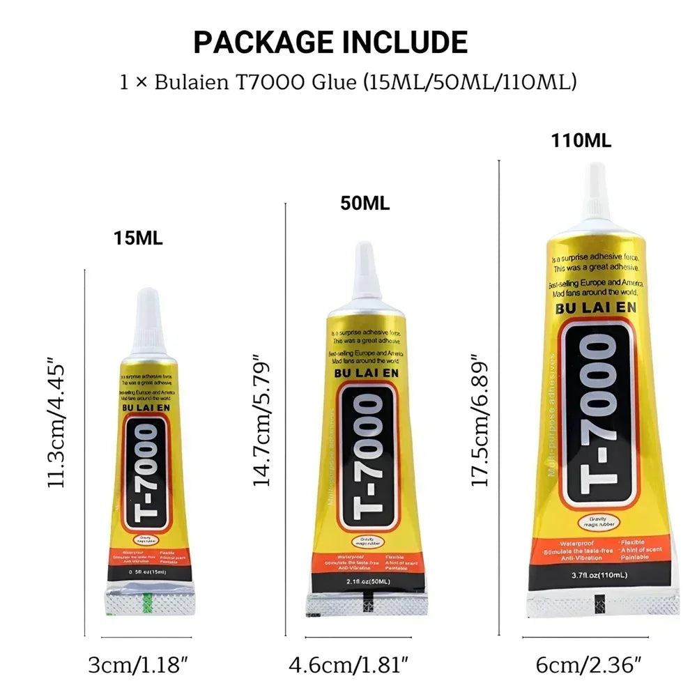 Car 15/50/110ml B-7000 Glue E-8000 Adhesive Epoxy Resin Repair Cell Phone Touch Screen Liquid Glue Jewelry Craft Adhesive Glue