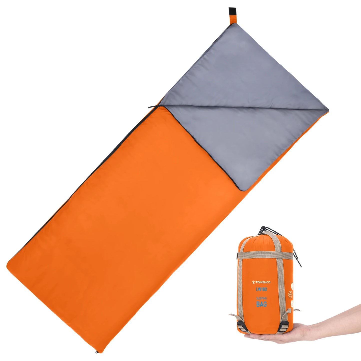Tomshoo Ultralight Sleeping Bag for Adults 3 Season Outdoor Envelope Sleeping Bag for Camping Backpacking Travel Hiking Supplies