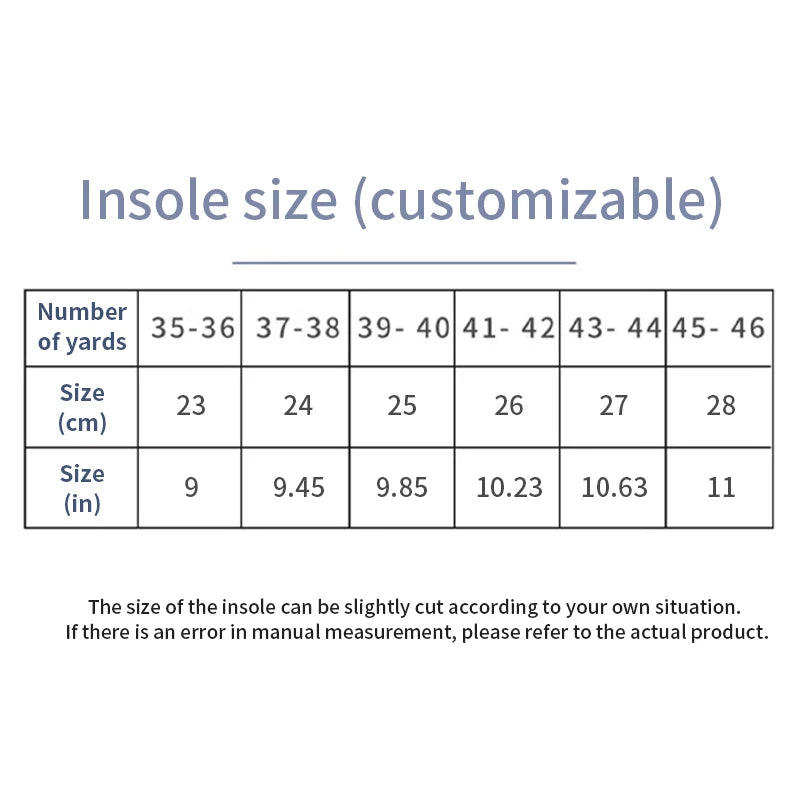Sports Insole 4D Cloud Style Sweat Absorbing Breathable Thickened Shock Absorption Super Soft and Comfortable Elastic Insole