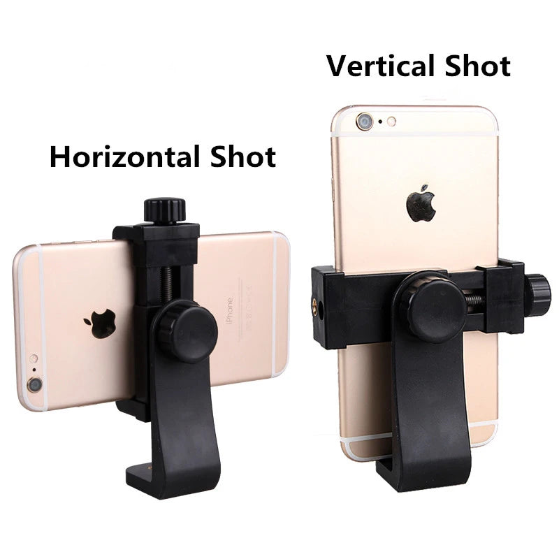 Universal Smartphone Holder Tripod Rotatable Bracket with 1/4inch Screw Adjustable Clip for Phone Cell Selfie Stick Camera Stand