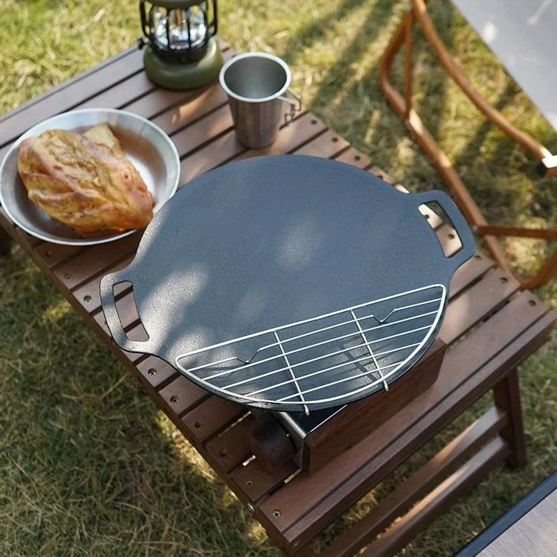 1pc, Outdoor Grill Stainless Steel Barbecue Grill Anti-deformation Steamer Anti-Scalding Barbecue Accessories