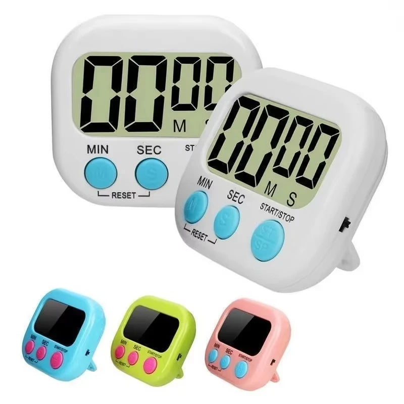 LED Display Counter Alarm Clock Manual Electronic Countdown Sports Magnetic Digital Timer Kitchen Cooking Shower Study Stopwatch