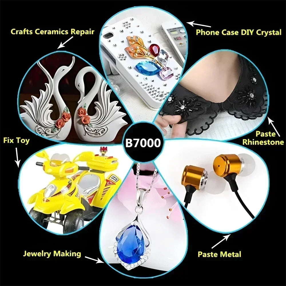 Car 15/50/110ml B-7000 Glue E-8000 Adhesive Epoxy Resin Repair Cell Phone Touch Screen Liquid Glue Jewelry Craft Adhesive Glue