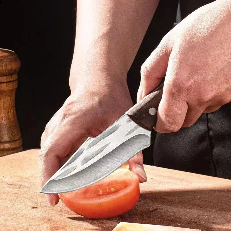 Kitchen Knives Meat Cleaver Slicing Fish Fruit Vegetables Butcher Boning Knife Wooden Handle Stainless Steel Chef Barbecue Knife
