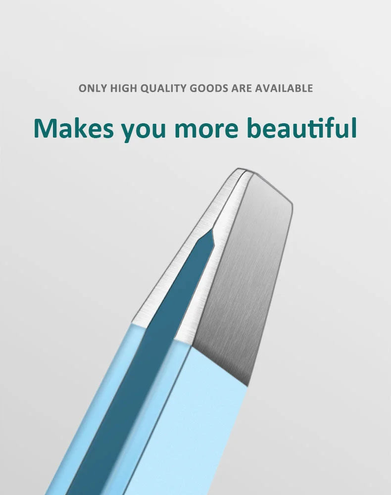 Stainless Steel Slanted Eye Brow Clips Eyelashes Removal Makeup Tools Eyebrow Tweezer Colorful Hair Beauty Fine Hairs Puller