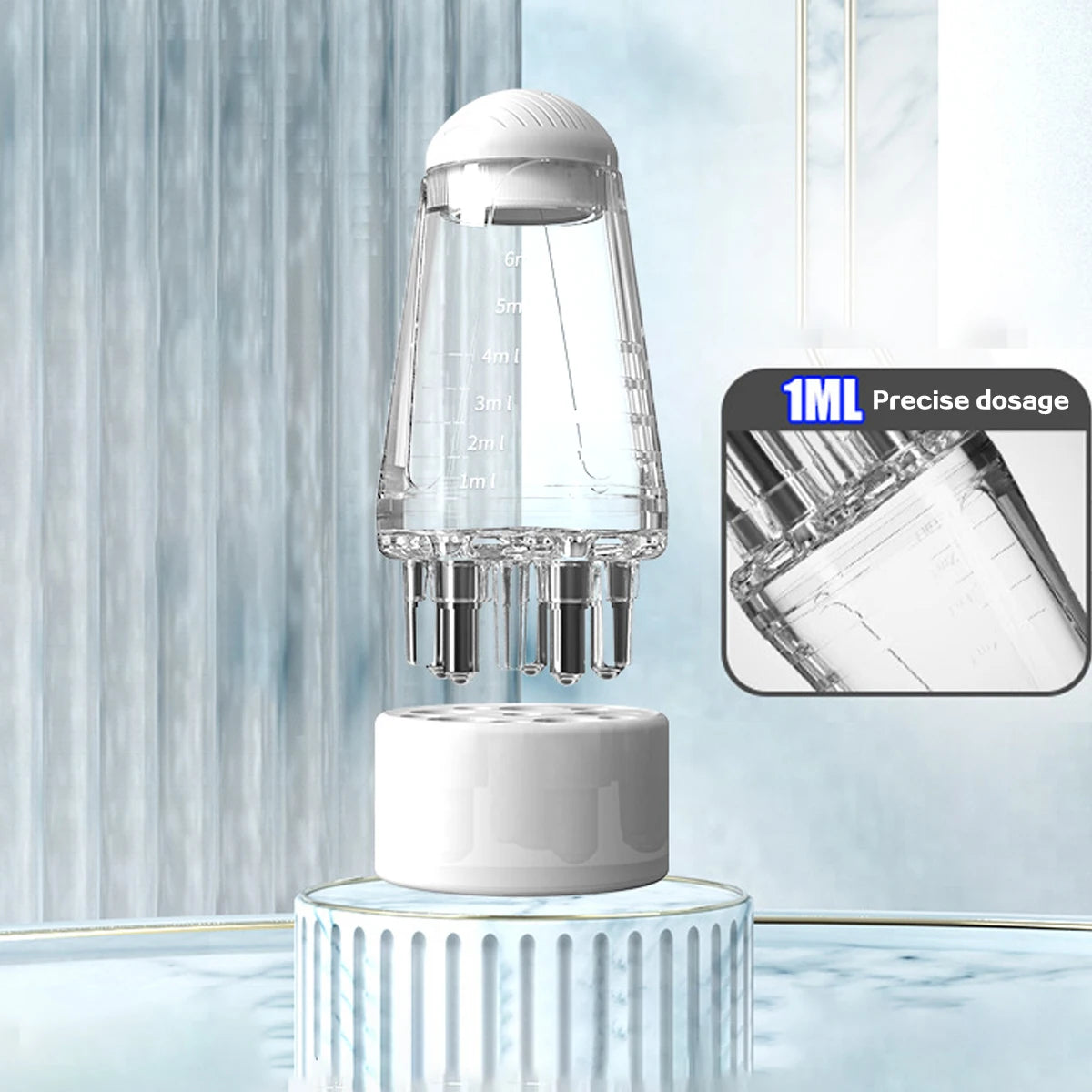 6ml Hair Oil Applicator Scalp Comb Ball Root Comb Applicator Bottle Scalp Massager Hair Growth Suitable for Various Liquids