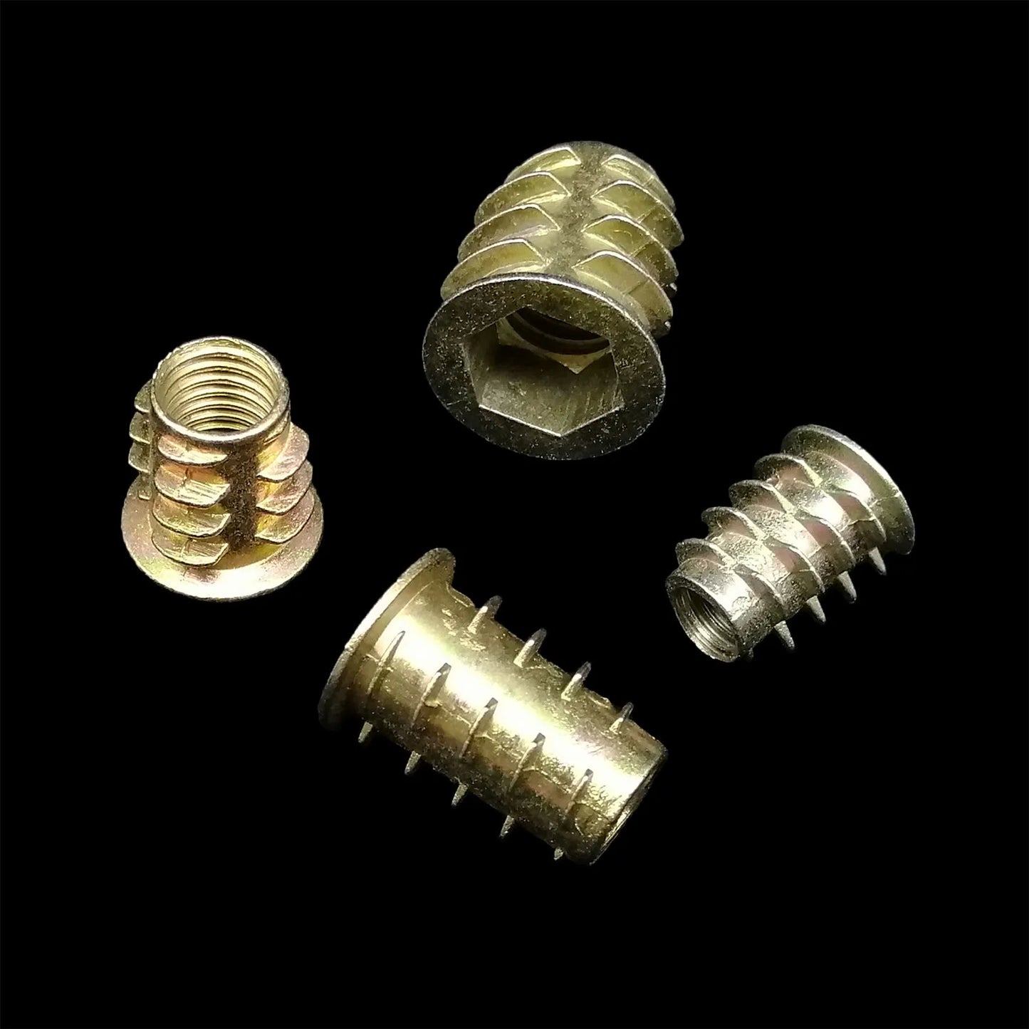 75/165pc M4 M5 M6 M8 M10 Metal Hexagon Hex Socket Allen Head Embedded Insert Nut E-Nut Assortment Set Kit Box for Wood Furniture