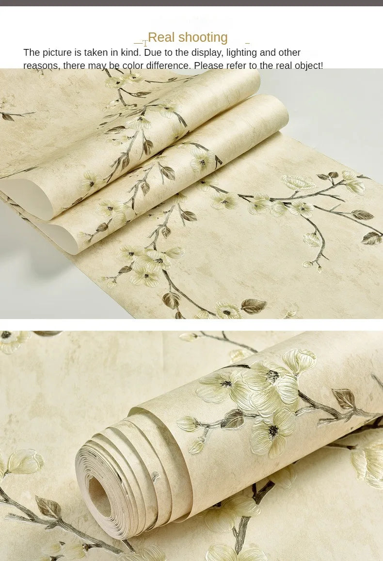 Floral Wallpaper Self-adhesive Warm Girl Bedroom 3d Thickening Wall Decoration Stickers Living Room Restaurant Sofa Background