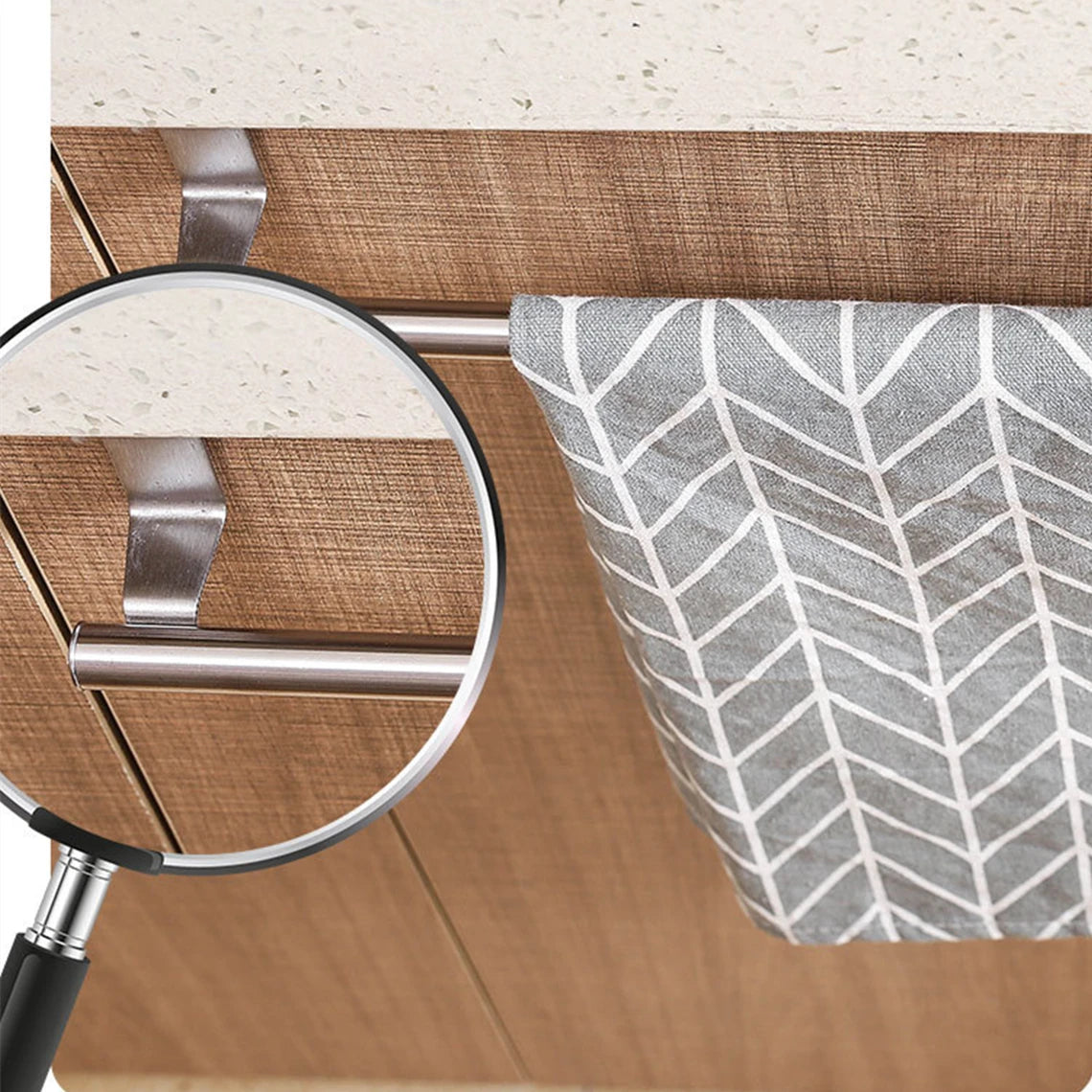 1/2Pcs Towel Rack Over Door Towel Bar Hanging Holder Stainless Steel Bathroom Kitchen Cabinet White Black Towel Rag Shelf Hanger