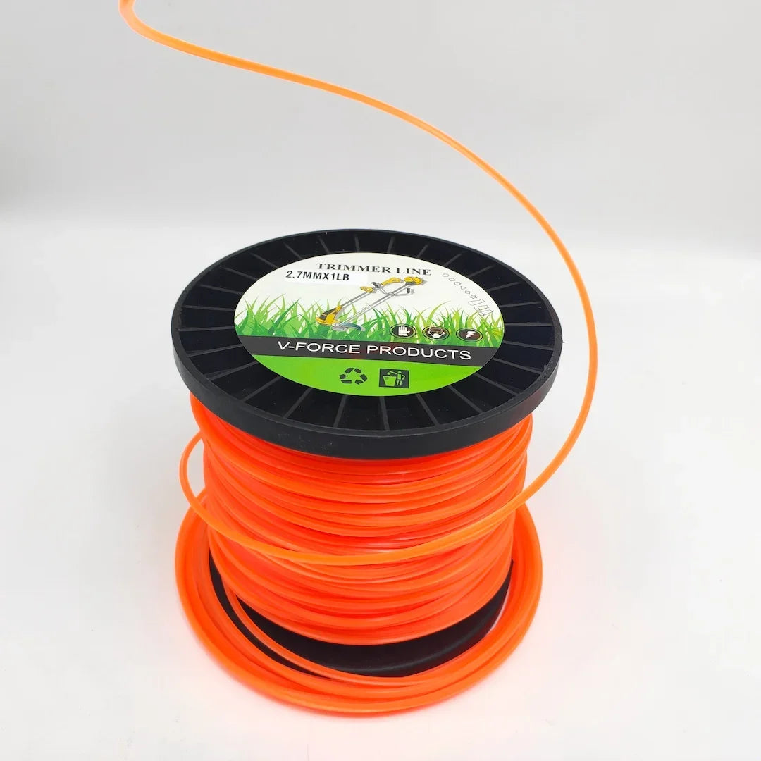 2.7mmx100m Brush Cutter Sharp Rope Grass Mower Pentagram Nylon Mowing Trimmer Line Trimmer Head String Grass Trimmer Roll Line