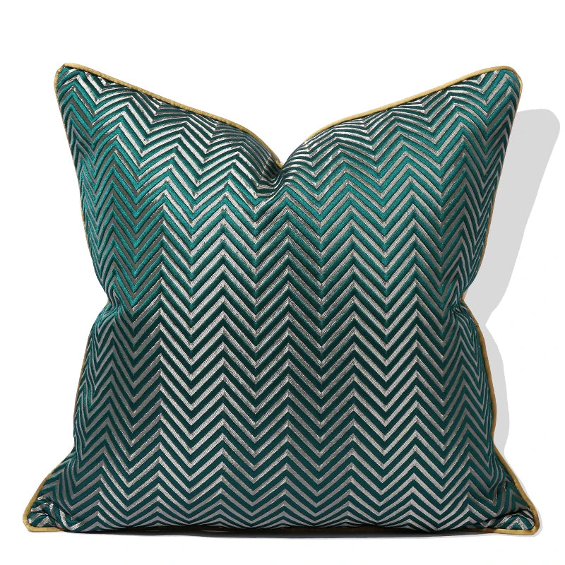 Stripe Jacquard Square Cushion Cover, Beige, Grey, Brown, Pillow Covers for Sofa, Car, Living Room, Hot Popular