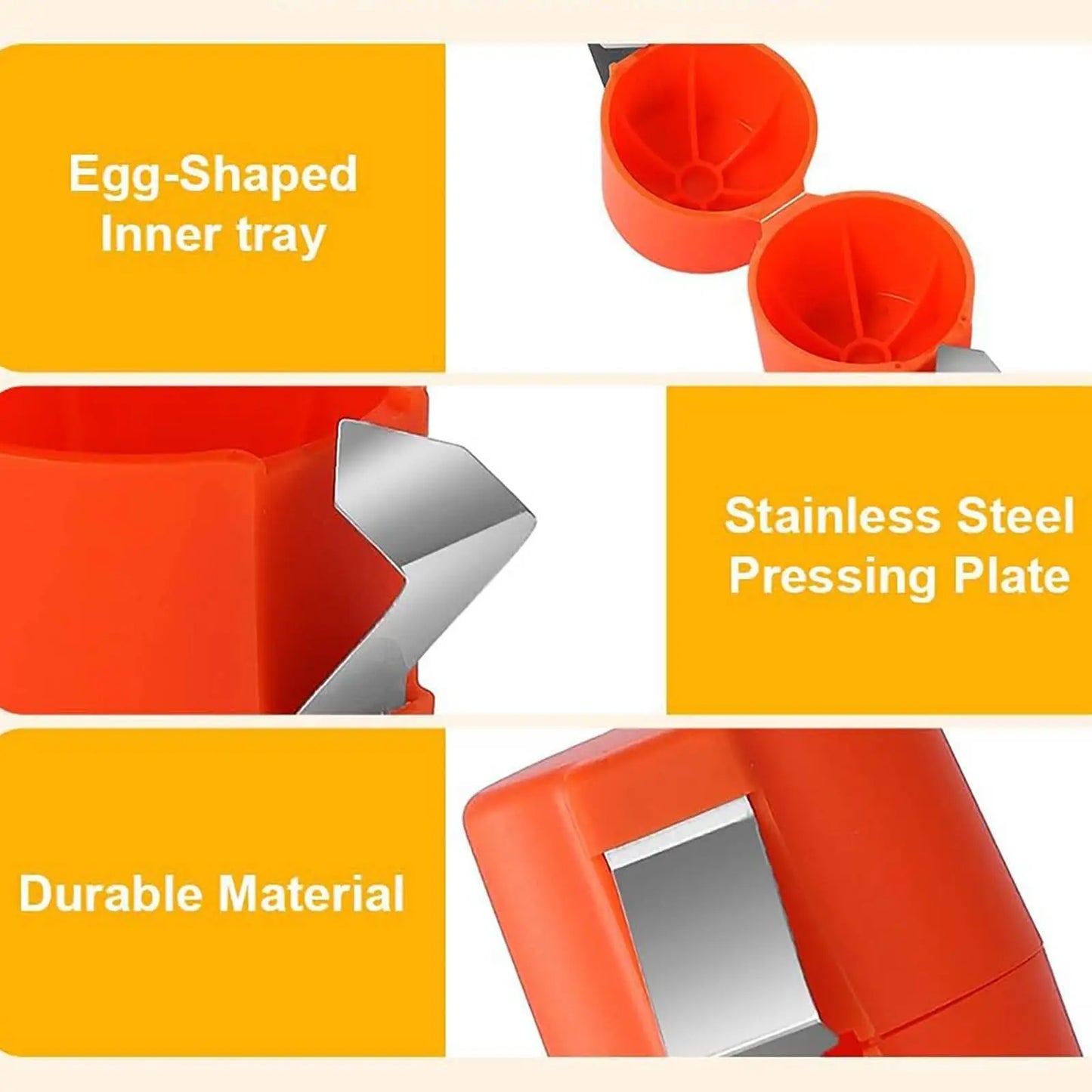 1/2pcs Multifunctional Egg Shell Opener Handheld Egg Cracker Separator Tool Eggshell Cutter Easy Open Kitchen Gadget for Raw Egg