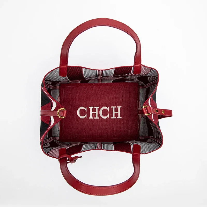 CH High-quality Temperament Ladies Handbag Handmade Large Capacity Women's Shoulder Bag Fashion Classic New Solid Color