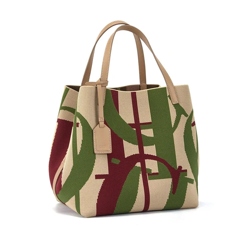 CH High-quality Temperament Ladies Handbag Handmade Large Capacity Women's Shoulder Bag Fashion Classic New Solid Color
