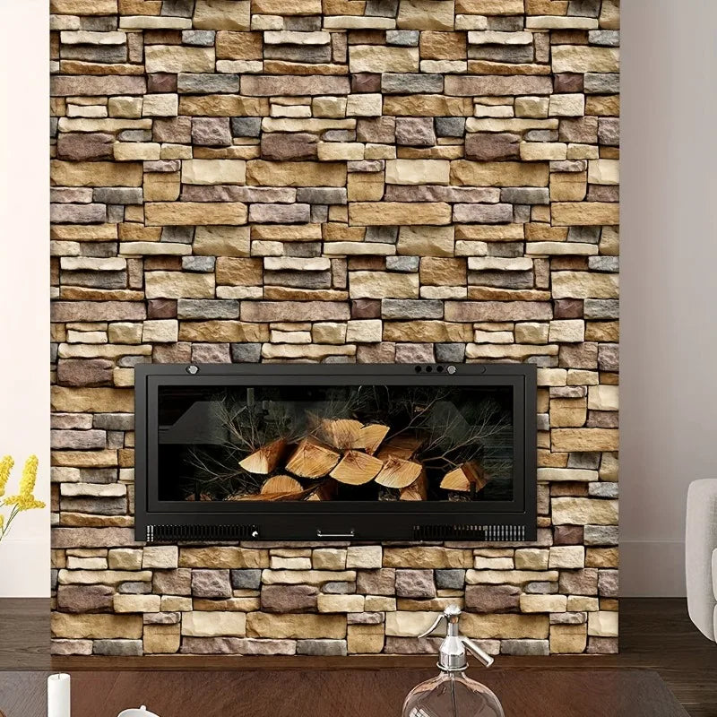 Vinyl Stone Pattern Decor Contact Paper for Home Decor Self Adhesive Waterproof Removable Wallpaper for Living Room Wall Decor