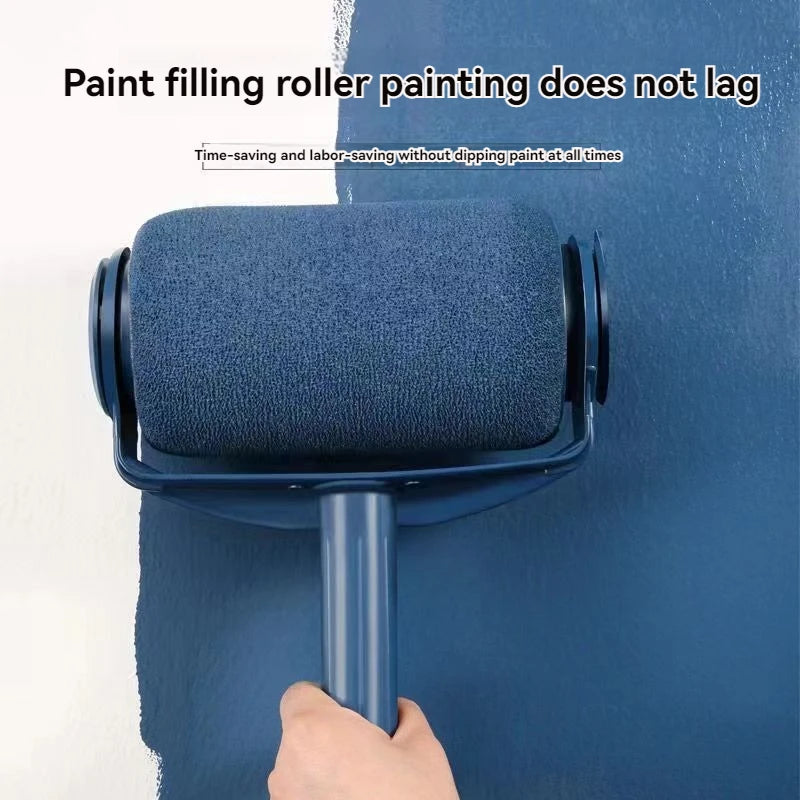 Seamless Roller Wall Brush With Extension Rod Self-priming Roller Brush Latex Paint Telescopic Rod Brush Paint Roller Brush