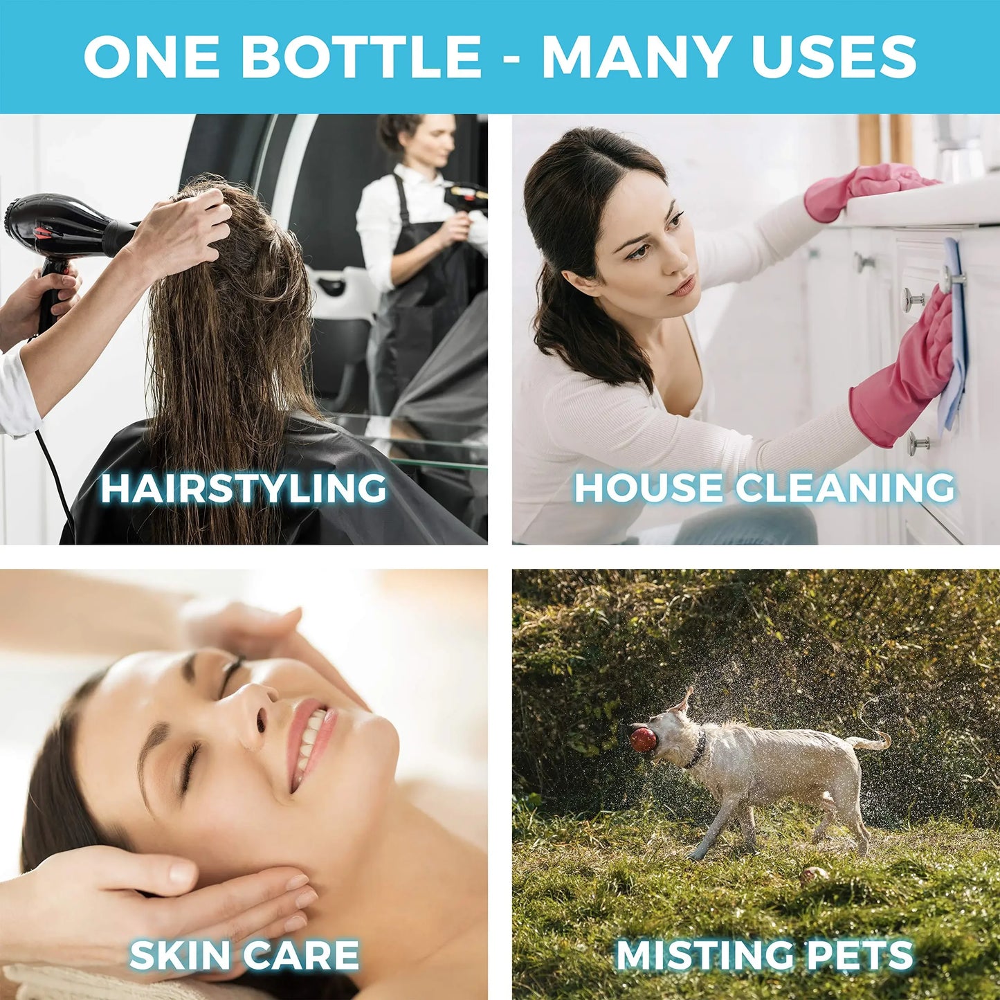 Continuous Spray Bottles Hairdressing Pressure Sprinkling Bottle Barber Beauty Salon Refillable Atomizer Container