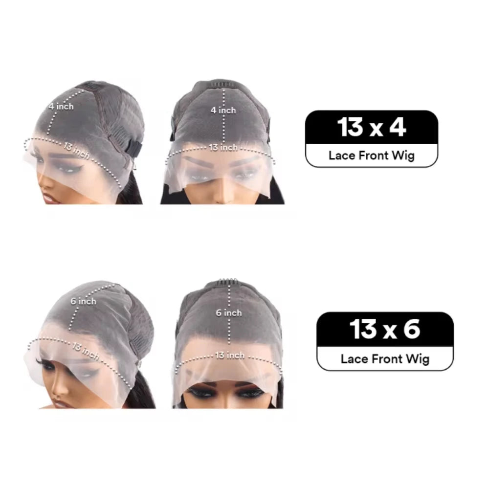 Bone Straight 38 Inch 13x4 Lace Front Wig Human Hair Wigs 250Densit HD Transparent Lace 13x6 Brazilian Human Hair Wigs For Women