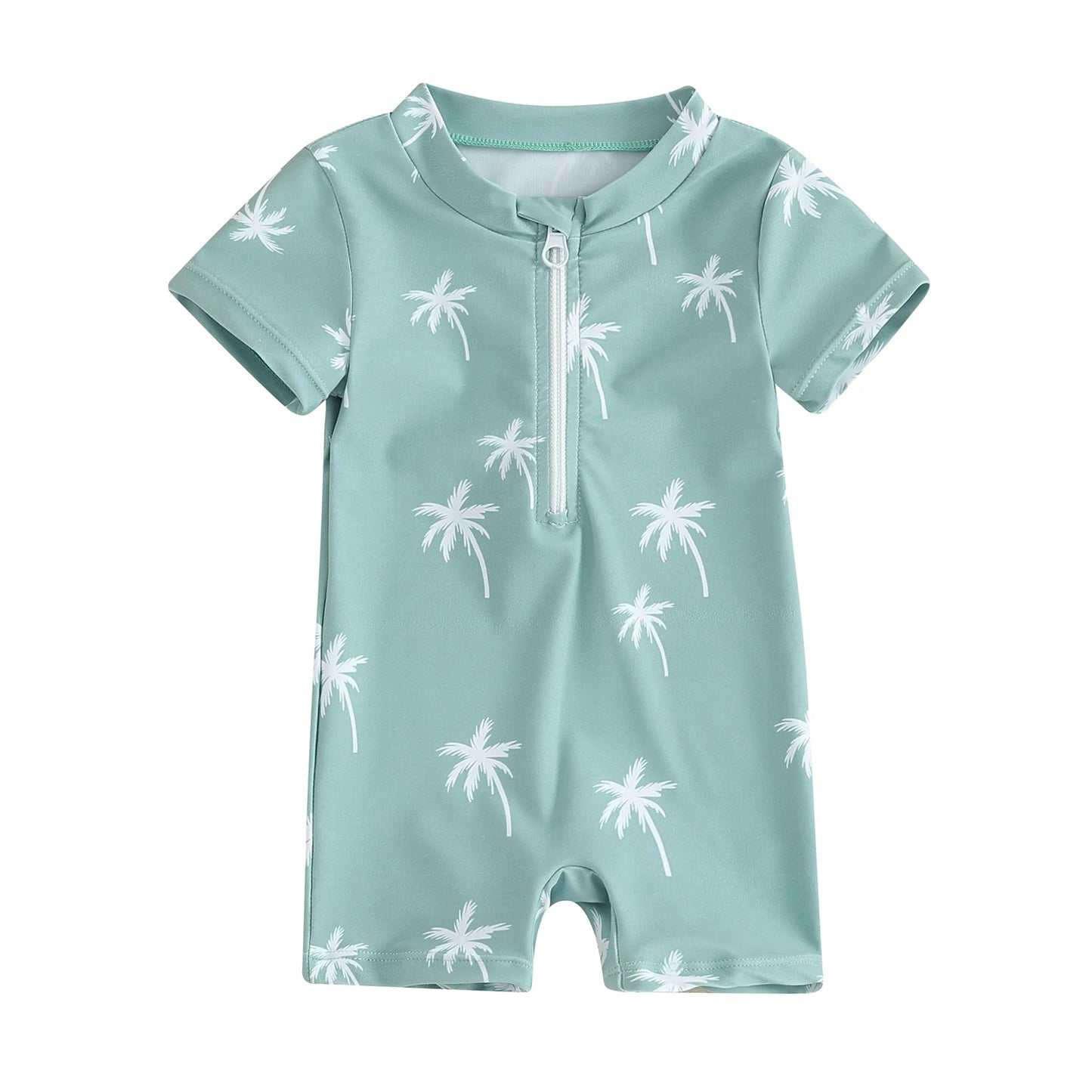 ma&baby 0-3Y Newborn Infant Toddler Baby Boy Girl Swimsuit Dinosaur Coconut Tree Short Sleeve Swimwear Beachwear Bathing Suit