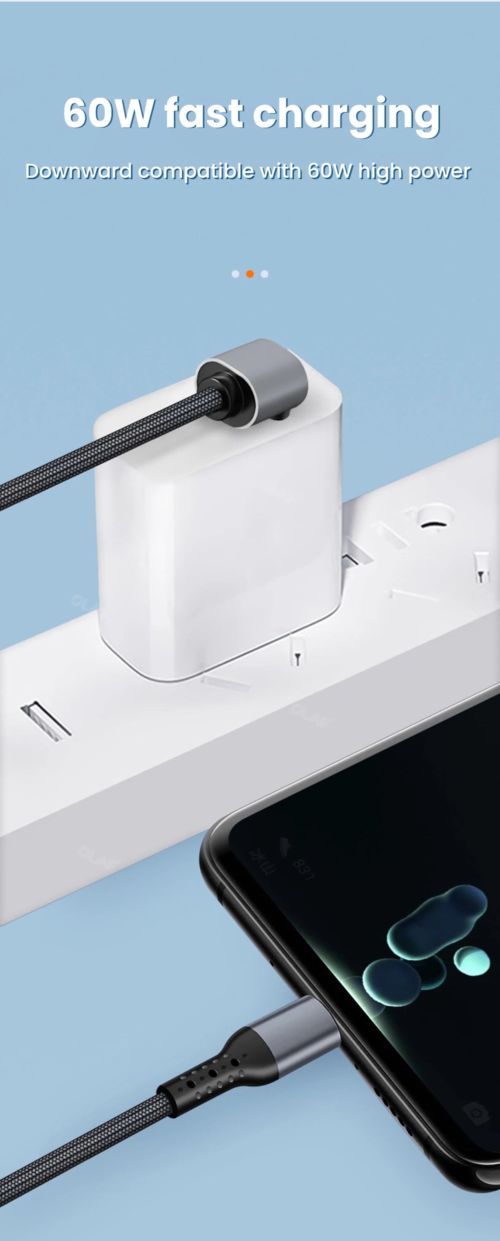 25cm/50cm Short USB Type C to Type C Cable 90 Degree Elbow USB C Cable Fast Charging For iphone 15 Xiaomi Huawei Power Bank Wire