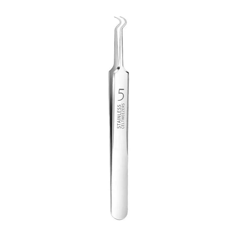 German Ultra-fine No. 5 Cell Pimples Blackhead Clip Tweezers Beauty Salon Special Scraping & Closing Artifact Acne Needle Tools