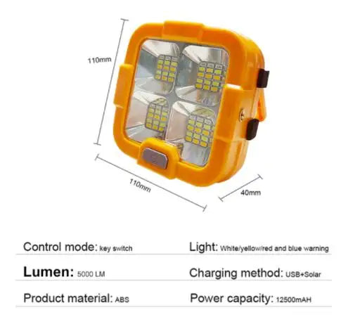 20000mah Portable solar lantern LED Tent Light Rechargeable Lantern Emergency Night Market Light Outdoor Camping Bulb Lamp