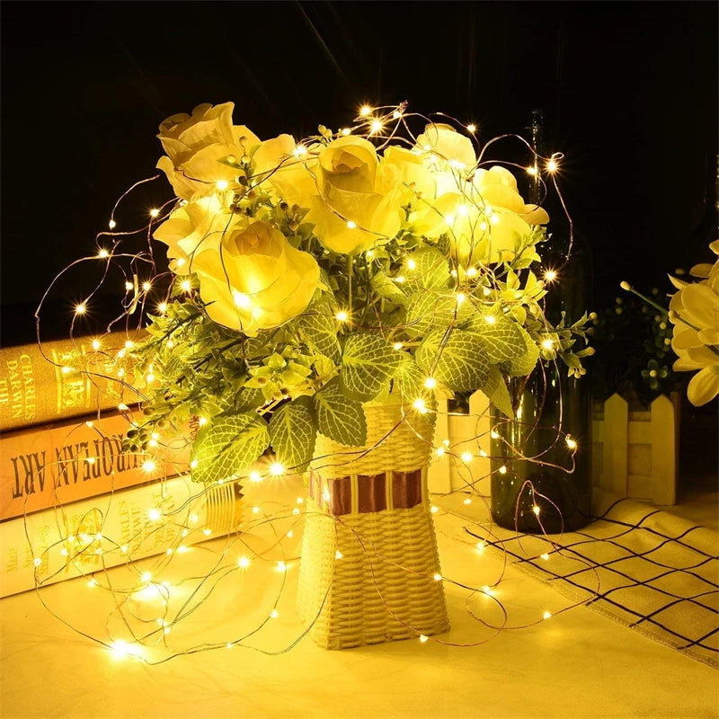 7m/12m/22m/32m/52m/102m LED Solar String Light Outdoor Garden Fairy Lights 1000 Leds Waterproof Lamp for Christmas Party Decor