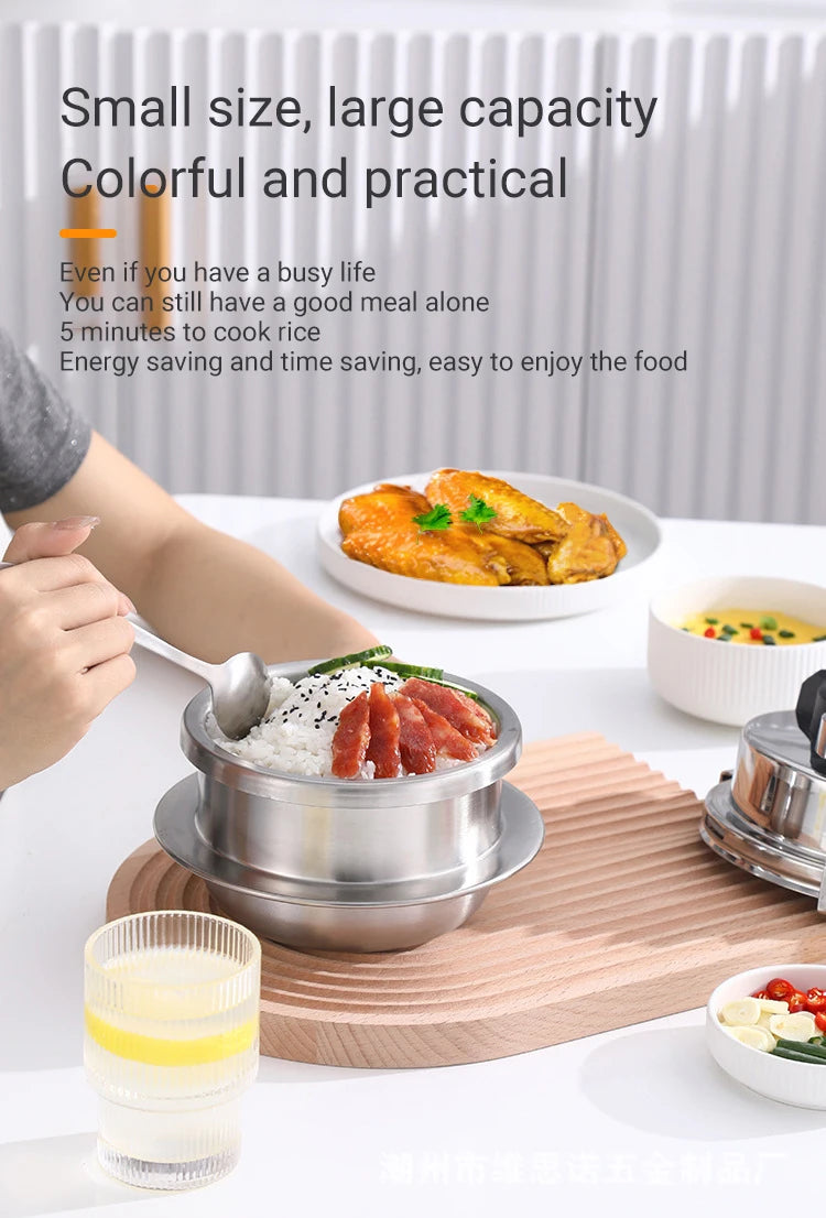0.8-2L outdoor small pressure cooker camping 304 stainless steel portable kitchen rice cooker cooking tools pressure cooker
