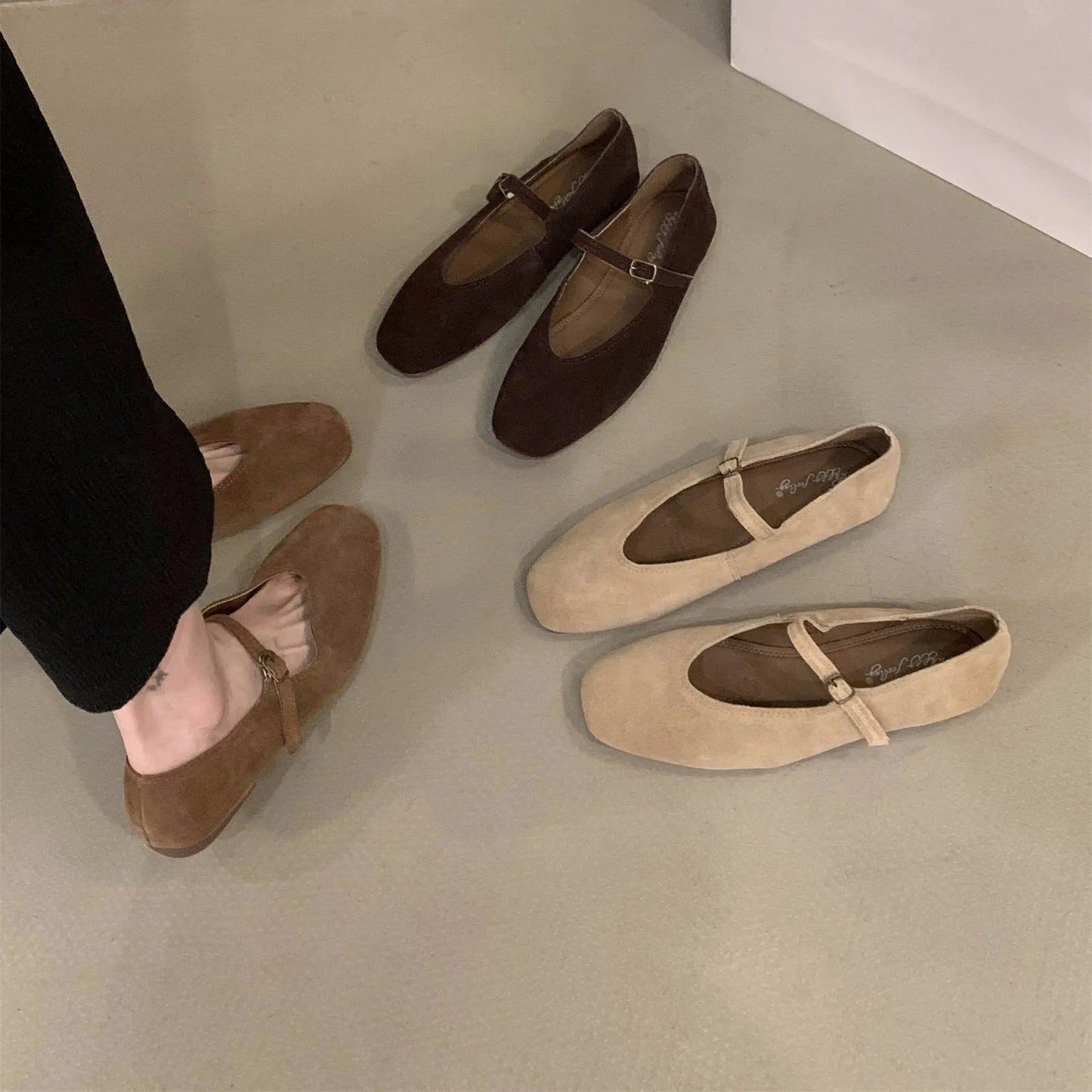 Bailamos 2024 Spring New Brand Women Flats Round Toe Shallow Slip On Ladies Casual Ballet Shoes Soft Leather Eelgant Dress Shoes