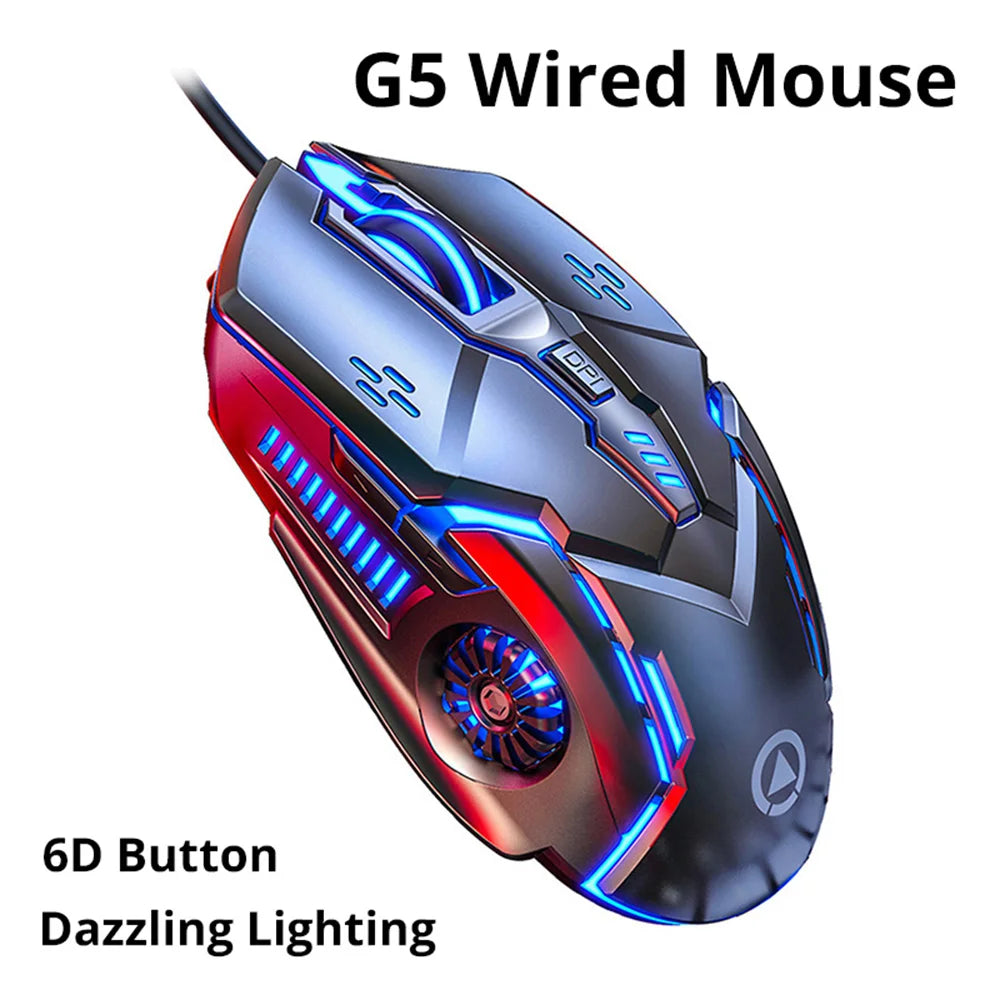 Limei S1 E Sports LED Luminous Backlit Wired Mouse USB Wired For Desktop Laptop Mute Office Computer Gaming Mouse
