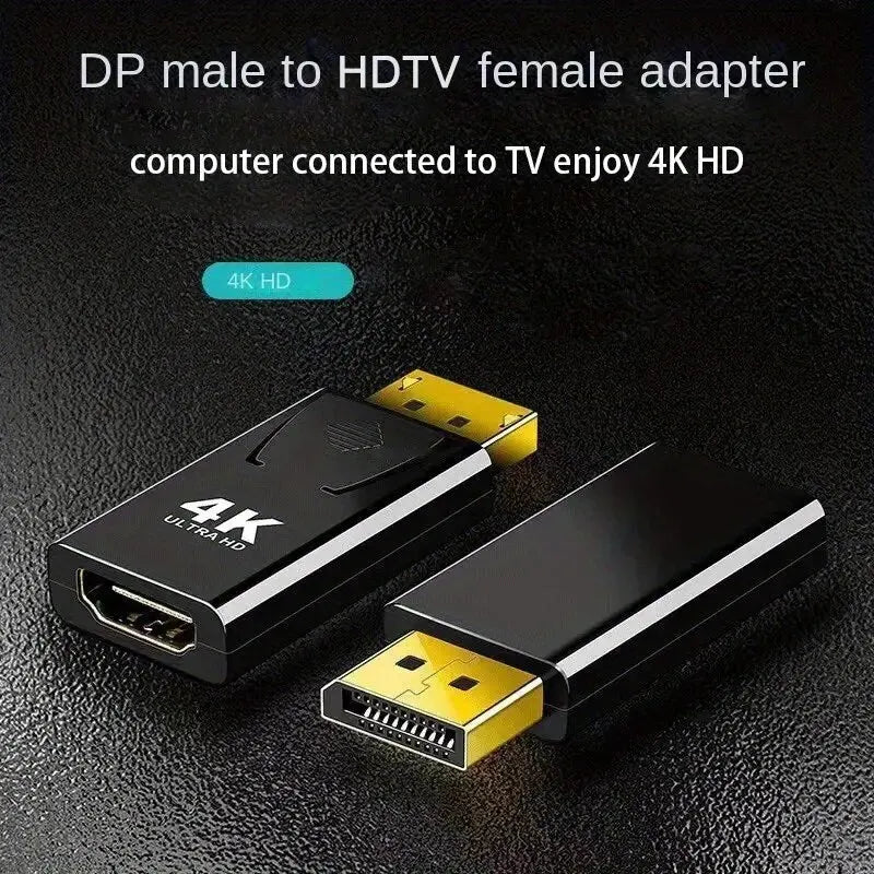 DP To HDTV 4K Connector DisplayPort DP Male to HDTV Female Adapter Converter Video Audio Plug Switch For Computer TV Laptop