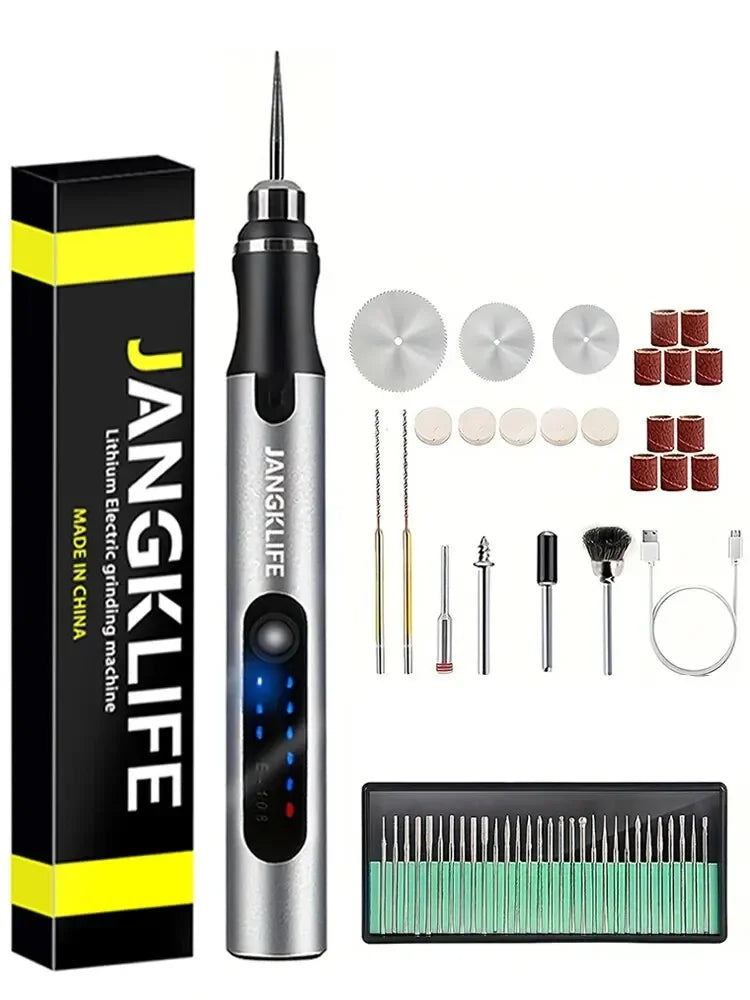 USB Cordless Rotary Tool Kit Woodworking Engraving Pen DIY For Jewelry Metal Glass Mini Wireless Drill