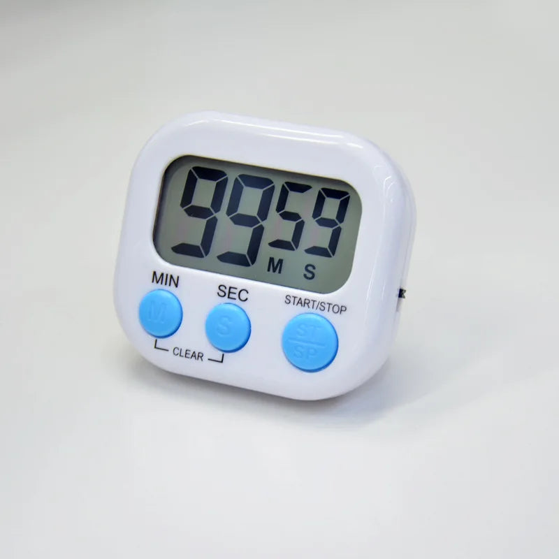 LED Display Counter Alarm Clock Manual Electronic Countdown Sports Magnetic Digital Timer Kitchen Cooking Shower Study Stopwatch