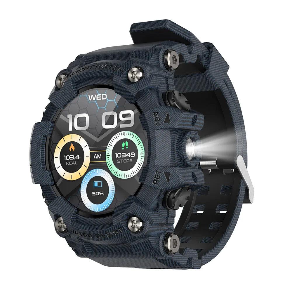 T6plus Compass Altitude Air Pressure Smart Watch  100+ Sport Mode Fitness Tracker Outdoor Military Smartwatch