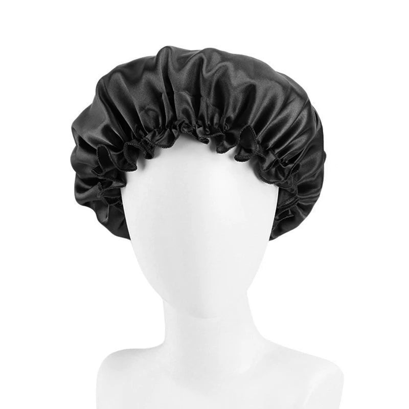 Lace Sleeping Cap Multifunctional Hair Care Cap Shower Cap Beauty Makeup Cap Imitation Silk Home Hat Suitable For Natural Curly