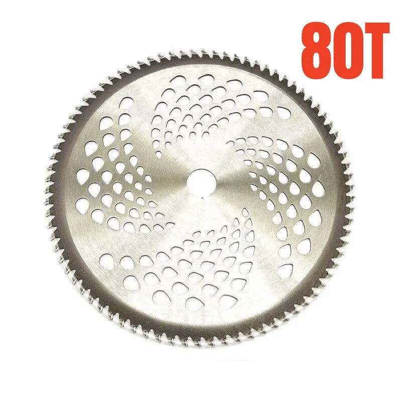 1pc Durable 40/60/80 Teeth Mower Head, Blade Wood Mower Disc Fixed Four-Piece Set for Lawn Mower, Garden Weed Mower Parts