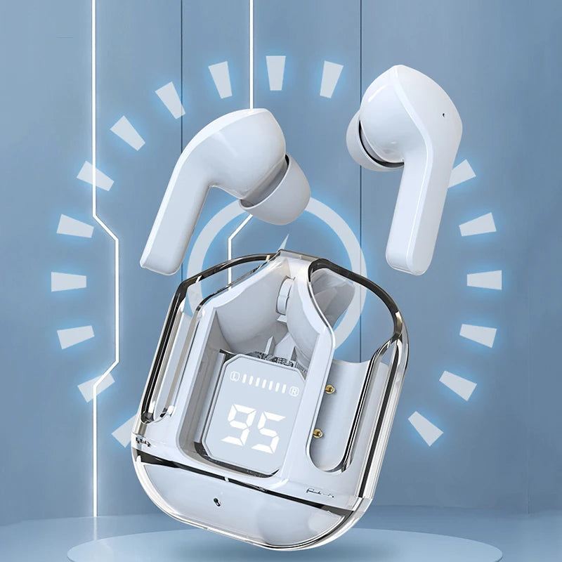 LED Display Smart Touch Fashion Wireless Headphone Bluetooth 5.3 HIFI Stereo Sports Earphone Low Latency Colorful Gaming Headset