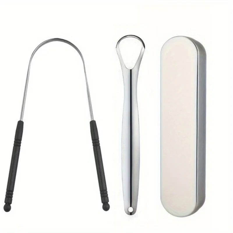 New Stainless Steel Tongue Scraper Oral Tongue Cleaner Brush Tongue Toothbrush Oral Hygiene High Quality Tounge Scraper