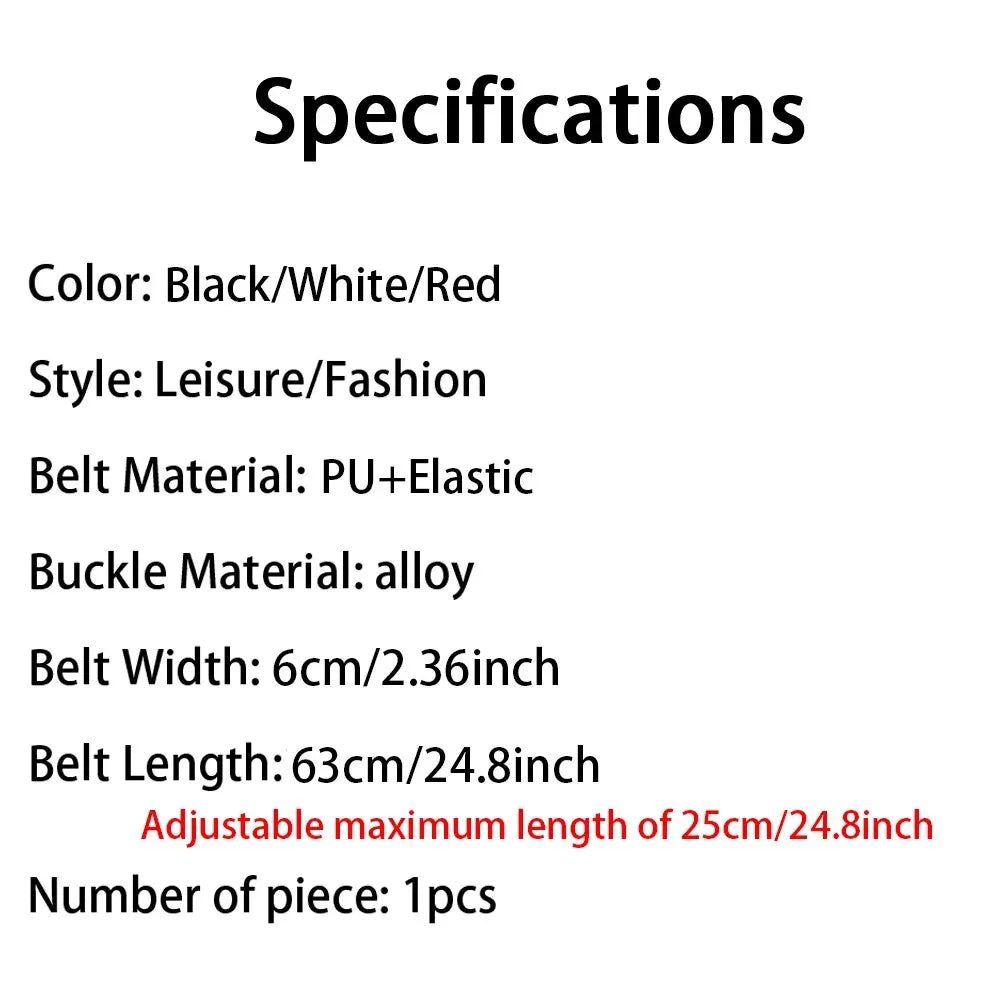Women Belt Fashion Elastic Waist Cover Golden Buckle Elastic Waist Closure Versatile Wide Belt Paired With Dress Coat Lady Belts