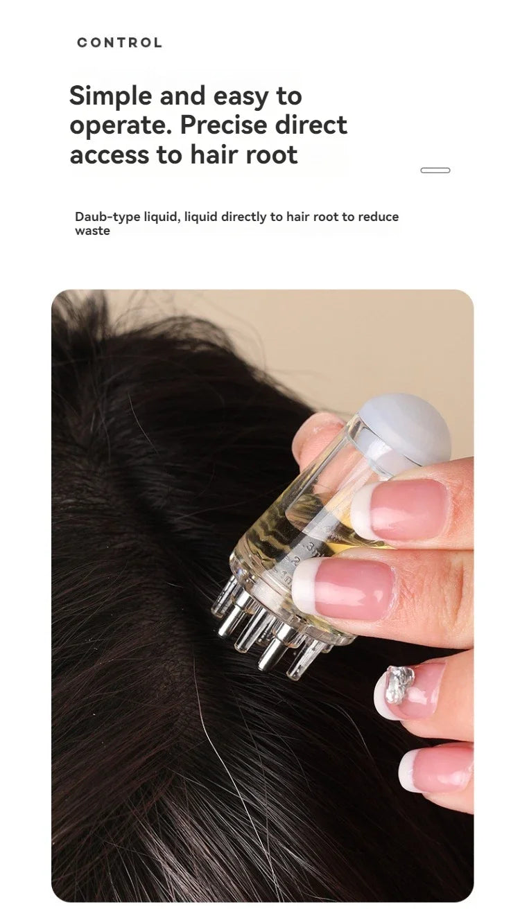 Scalp Applicator Hair Regrowth & Styling Solution Guide Comb Hexagon Head Oil Roller Ball Massage Comb Massage Relaxation Tools
