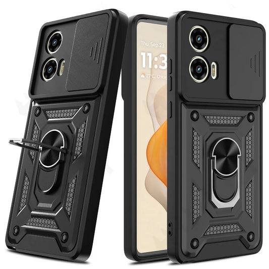 Case For Motorola Moto Edge 50 Pro Fusion 40 Neo G84 G54 4G Pro G34 G53 Camera Lens Cover Phone Case Ring Stand rotate Cover
