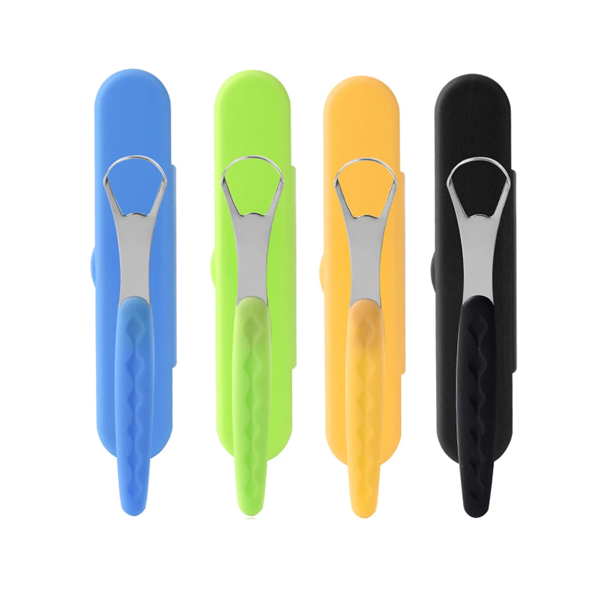 1Pcs Tongue Cleaner Portable Case Stainless Steel Tongue Scraper To Remove Bad Breath Mouth Cleaner Board Reuse Oral Care