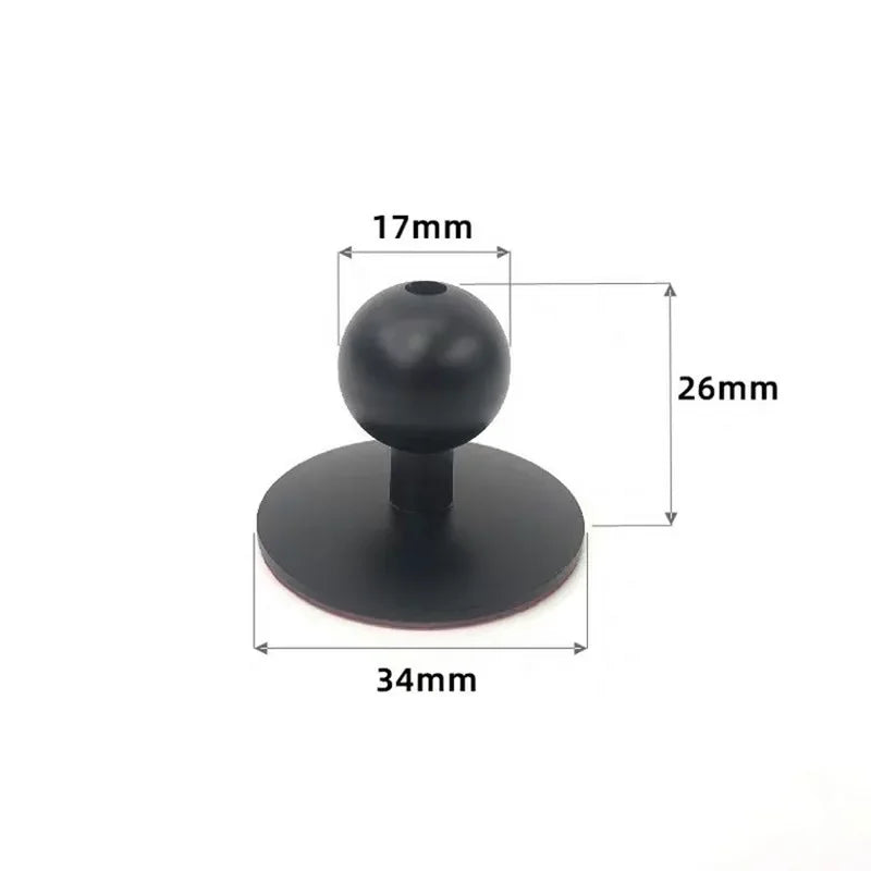 13mm 15mm 17mm Ball Head For Magnetic Car Phone Holder GPS Gravity Support Stand Mount Hook 360 Rotation Bracket Base