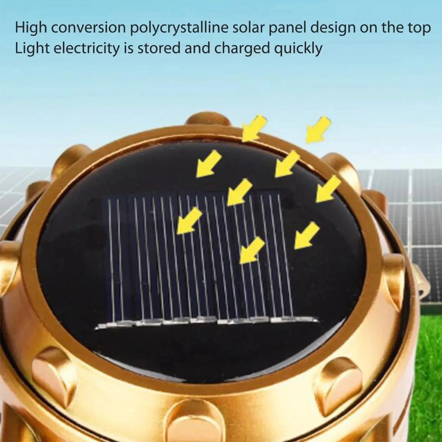 Solar Portable Lantern LED Flashlight Telescopic Torch Outdoor Camping Light Tent Lamp USB Rechargeable Emergency Work Light