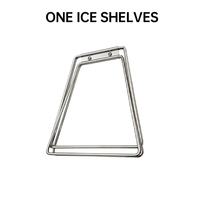 1/5PCS Stainless Steel Bracket Lightweight Foldable Cooler Bracket Camping Non-slip Picnic Barbecue Cooking Ice Bucket Rack