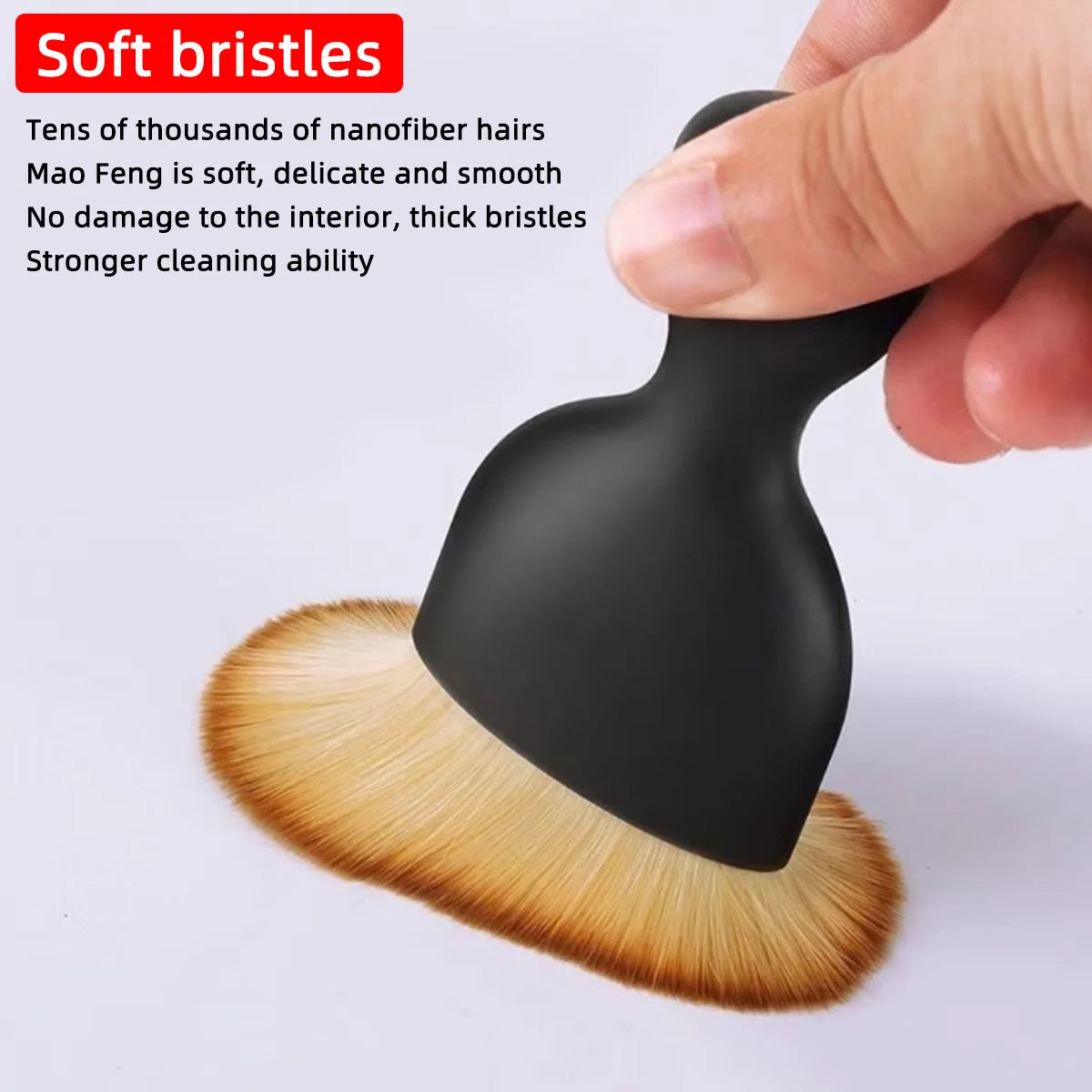Car interior cleaning brush air conditioning vent soft bristle cleaning brushg dust removal detail brush tool