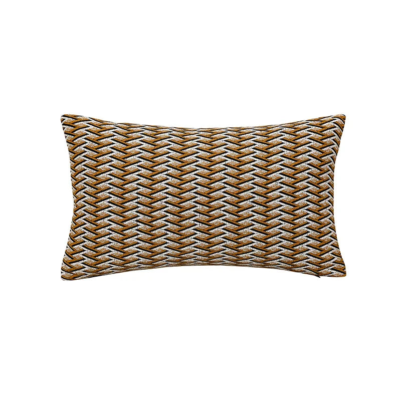Stripe Jacquard Square Cushion Cover, Beige, Grey, Brown, Pillow Covers for Sofa, Car, Living Room, Hot Popular