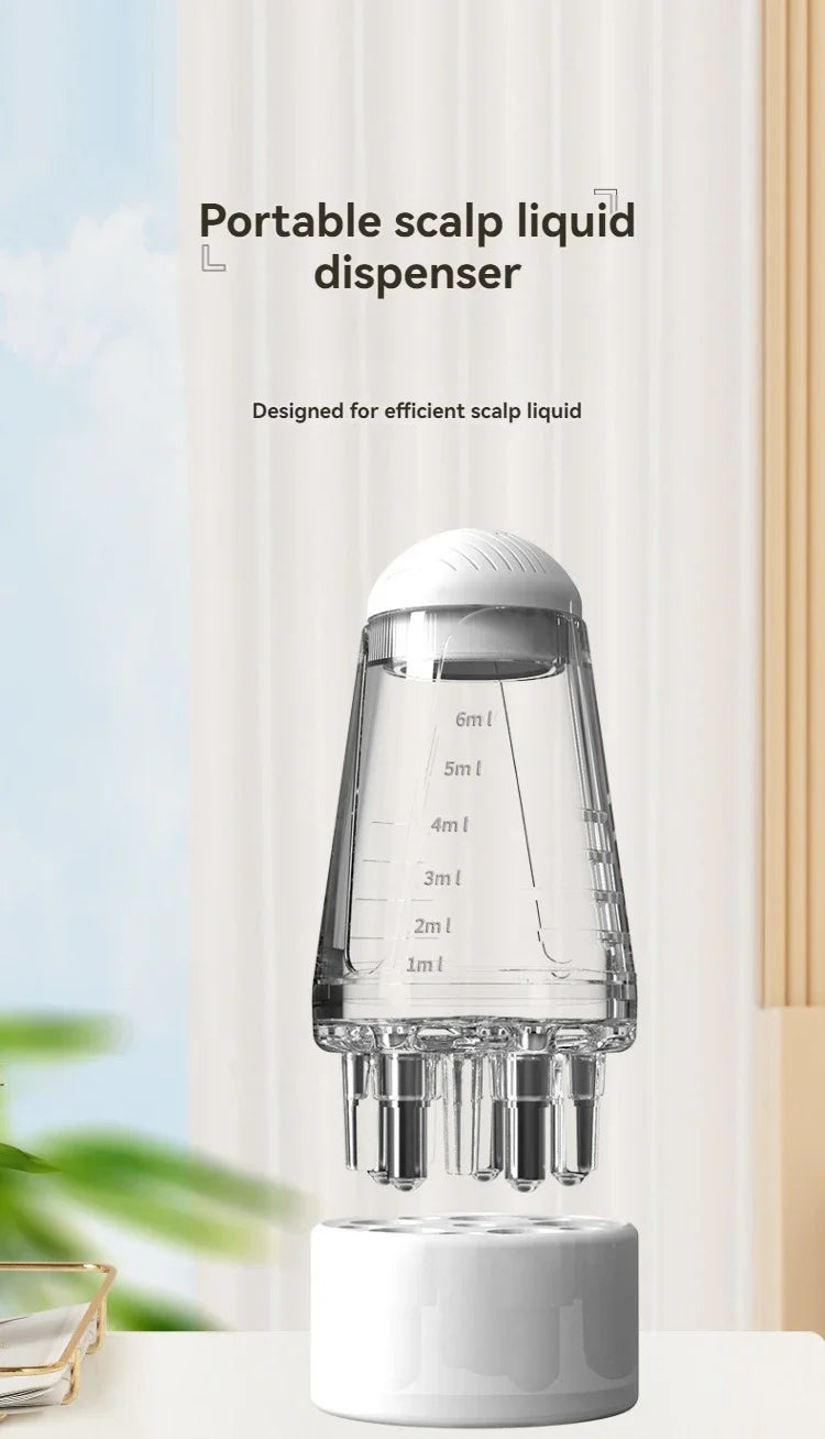Scalp Applicator Hair Regrowth & Styling Solution Guide Comb Hexagon Head Oil Roller Ball Massage Comb Massage Relaxation Tools